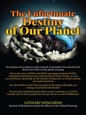 cover image of The Unfortunate Destiny of Our Planet